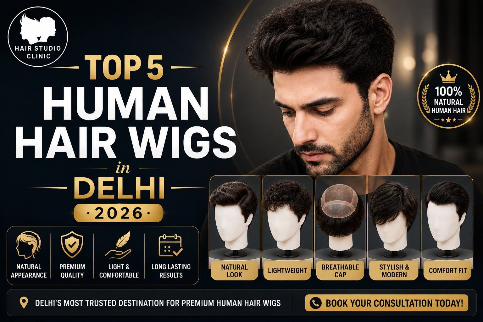 Top 5 Human Hair Wigs in Delhi 2026